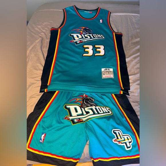 Detroit Pistons Throwback NBA Jersey Shorts The Complete 98-99